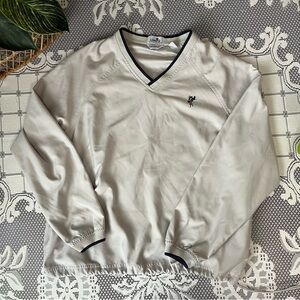 Ashworth Cream Weather Systems Golf Windbreaker with Ribbed Cuffs size medium